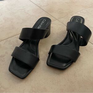 Calvin Klein Black Strappy Sandals